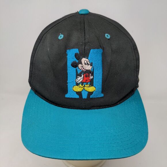 Mickey Unlimited Men's Snapback Hat Blue Black Adjustable Embroidered Logo - Picture 2 of 10